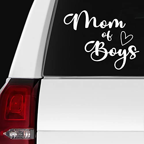 Mom of Boys Vinyl Sticker - Waterproof Decal for Car & Laptop