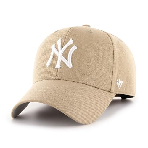 New York Yankees MVP Baseball Cap Khaki One Size - Structured Wool Blend Hat