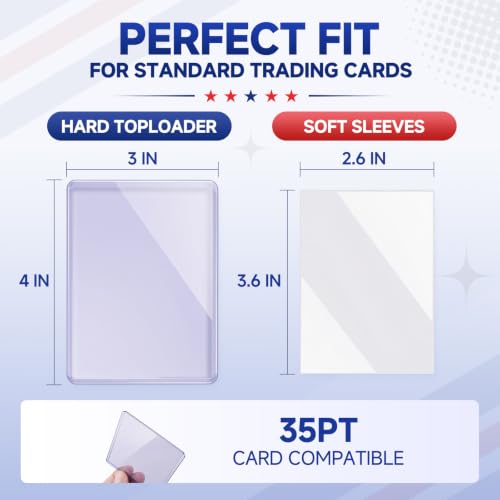 Card Protection Set - 50 Hard Toploaders & 100 Soft Sleeves