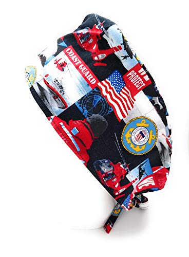 Patriotic Military Cotton Scrub Hat - Handmade USA Cap