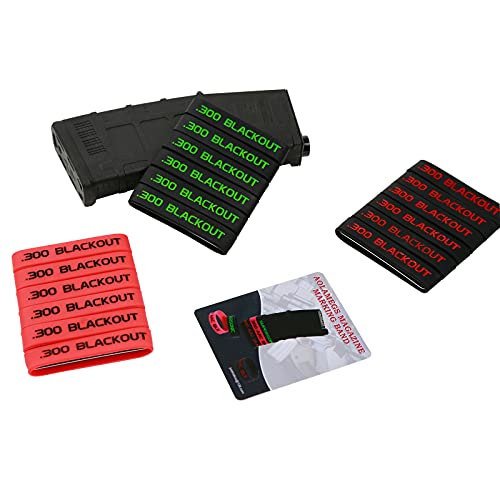 Aolamegs 12-Pack Black-Red Magazine Marking Bands for Identification