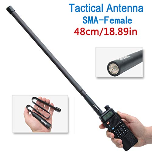 SMA-Female Ham Radio Antenna - 18.8-inch VHF/UHF Black