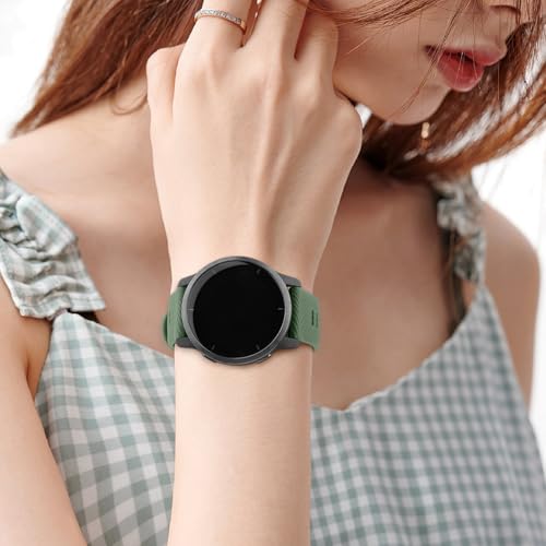 20mm Soft Silicone Replacement Watch Band for Garmin - Smoke Violet + Cactus + Starlight