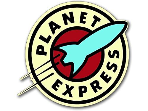 Planet Express Logo Shaped Sticker - 3 x 3 Inch Vinyl Decal