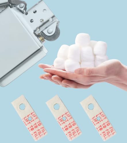 Lighter Replacement Repair Kit - 30 Cotton, 3 Rubber Felt & 3 Wicks