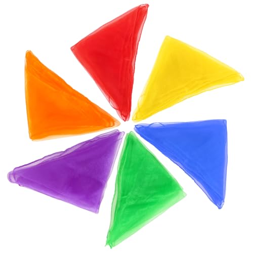24-Inch Square Juggling Scarves for Dance and Magic Tricks - 6 Pack