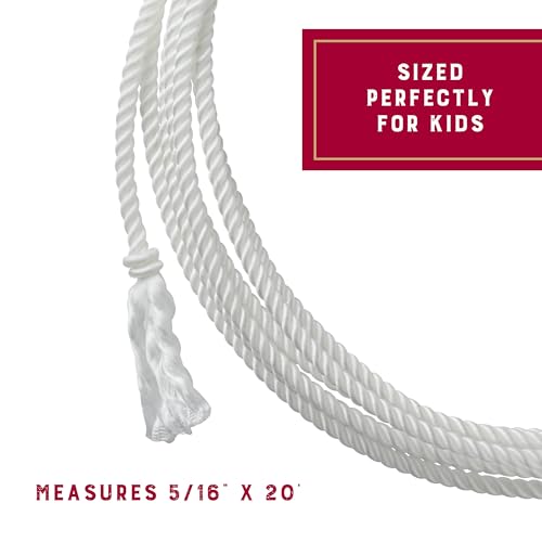 Kids Lasso Rope - Waxed Nylon 5/16" x 20" - Natural Color