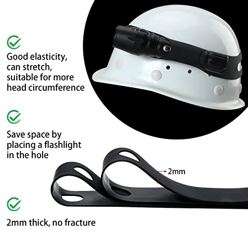Heavy Duty Rubber Fire Helmet Straps - 3 Pack Universal Fit Safety Helmet Bands