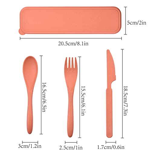 Reusable Utensil Set with Case - 2 Sets in Yellow & Orange