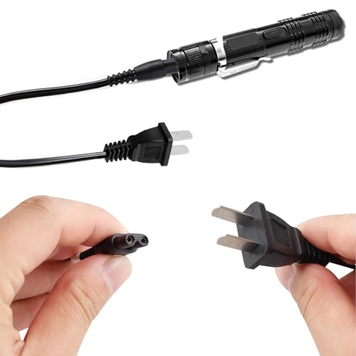 Universal Stun Gun Charging Cord, 2-Hole Replacement Cable - 12 Inches