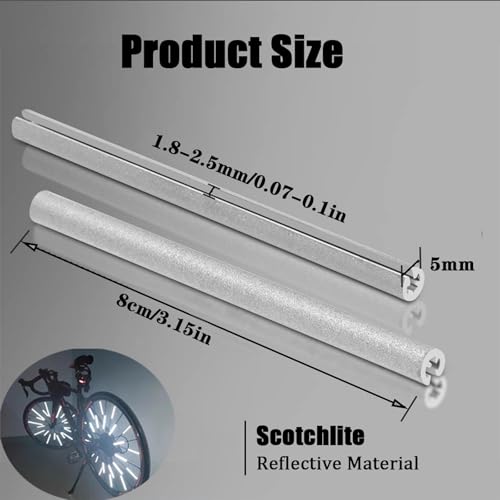 36 Pcs Bicycle Spoke Reflectors - 360° Visibility Safety Lights