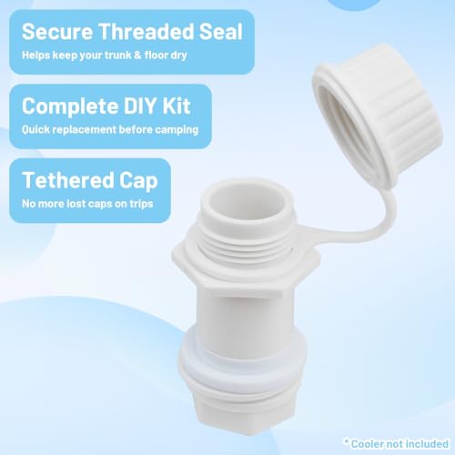 Drain Plug Replacement Kit for Igloo Coolers 50–165 Qt - 1 Pack