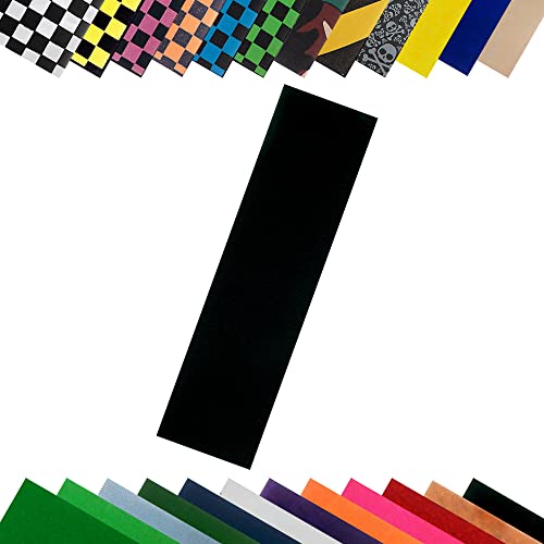 Skateboard Grip Tape - 9 x 33 Inch Black Adhesive Sheet