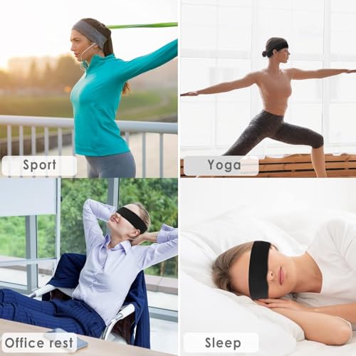 Non-Slip Wide Elastic Headbands for Women - 6 Pack Workout Hair Bands