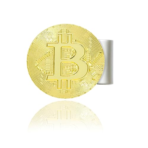 Bitcoin Golf Ball Marker Set - 2 Pcs with Magnetic Hat Clip