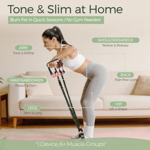 Adjustable Pedal Resistance Bands with Handle - Pink