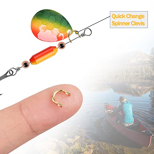 Easy Spin Brass Clevis Links - 120pcs Spinner Lure Making Parts