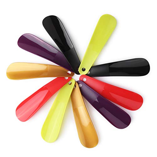 Travel Shoe Horn Set - 10 Pcs Plastic Shoe Horns, 7.5 Inch