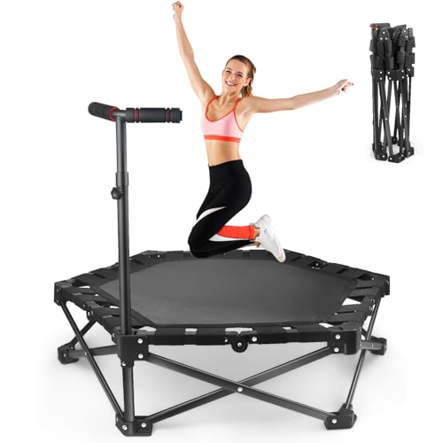 Foldable Mini Trampoline - 42" Rebounder for Indoor & Outdoor Workouts