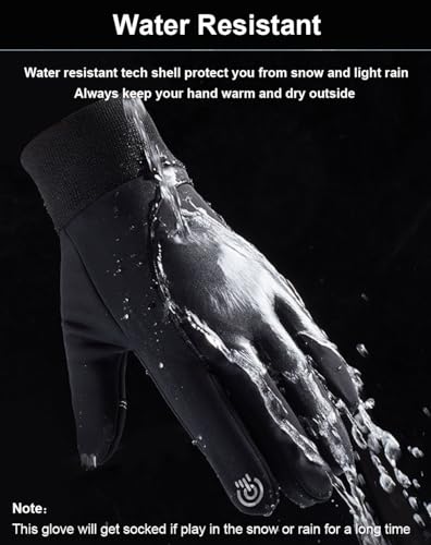 Sensitive Touchscreen Winter Gloves - Large Black