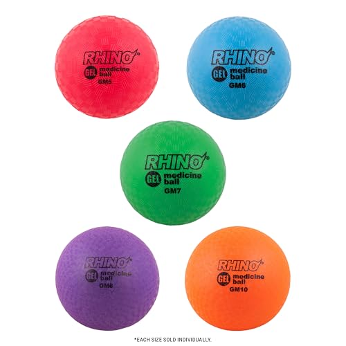 2 LB Gel-Filled Medicine Ball - Red Weighted Ball for Strength Training