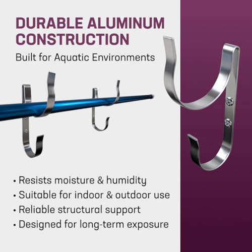 Aluminum Ring Buoy J-Hook Mounting Bracket for Marine & Dock Safety