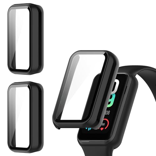 Kimiyaki 2 Pack Amazonite Band 7 Screen Protector Case Black + Black