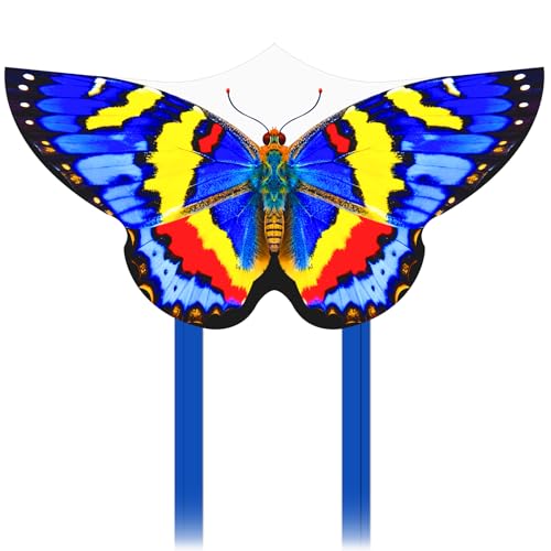 FejoHify Blue Large Kite for Kids & Adults Easy to Fly with 300 FT String - Suitable for Ages 4-12