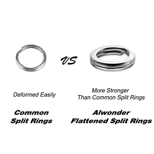 Fishing Split Rings - Stainless Steel, 38LB Strength, 100-Pack