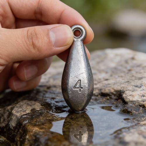 TKHDBF Silver 4 Ounce Bank Sinkers No-Roll Fishing Weights - 4 pcs