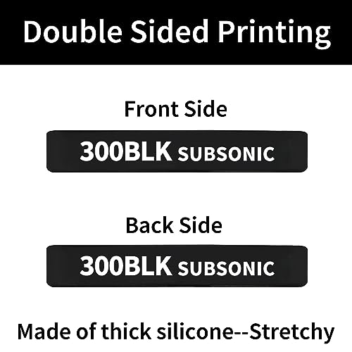 300 BLK Subsonic Magazine Marking Bands - 12 Pack Black & White