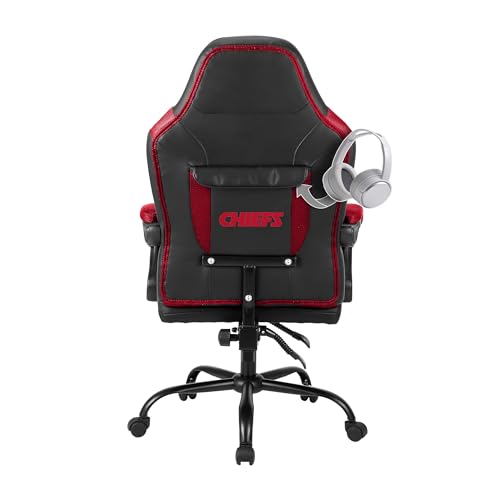 Oversized Kansas City Chiefs Office Chair with Padded Armrests