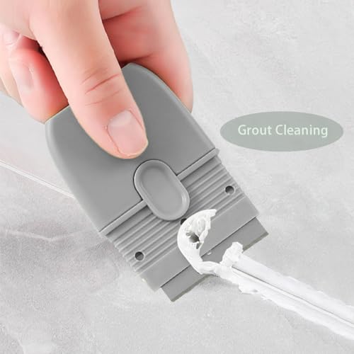 4pcs Double Edged Plastic Scraper Tool, Razor Blade Glass Scraper for Windows Decals Tint Labels Caulk, Adhesive Remover for Stickers and Paints on Car Glass