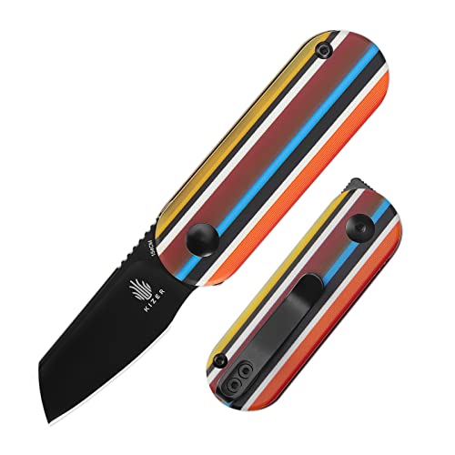 Kizer Serape Series Mini Bay Pocket Knife Colorful G10 Handle 1.9" Blade