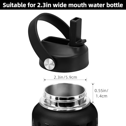 2-Pack Replacement Straw Lid for Hydro Flask Wide Mouth Bottles