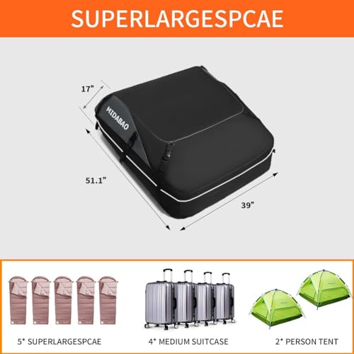 20 Cubic Feet Waterproof Car Roof Cargo Carrier Bag