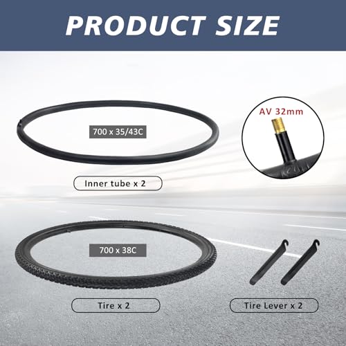 700x38C Bike Tires - Replacement Road Bicycle Tires for Gravel & Urban Cycling