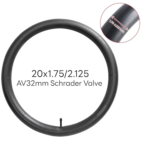 20" Replacement Bike Inner Tube - 20x1.75-2.125 AV32mm Schrader Valve