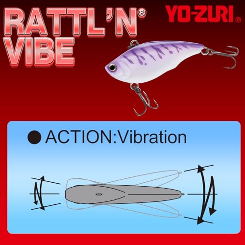 Yo-Zuri Rattl’n Vibe Lipless Lure - Ghost Bluegill, 3in Sinking