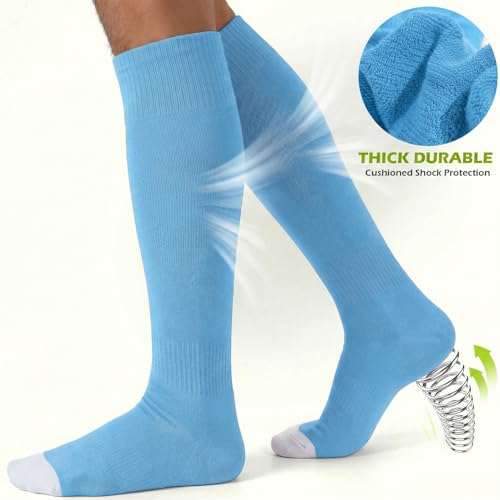 Columbia Blue Baseball & Softball Socks and Belt Set for Kids, Youth & Adults