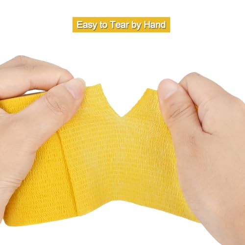 Sagafly 12Pcs Self Adhesive Cohesive Bandage Wrap for Horse Legs 4 Inch, Mix Colors