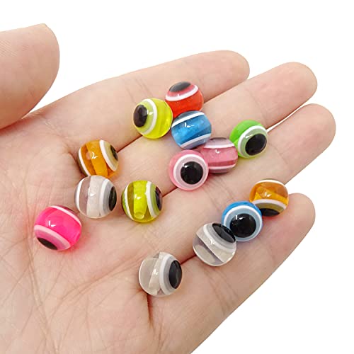 100PCS Fish Eye Fishing Beads - Mixed Color Acrylic, 10mm