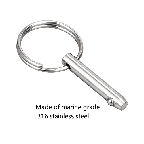 Marine Grade 316 Stainless Steel Quick Release Pins - 2 Pieces