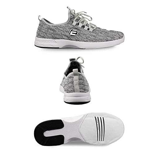 Women's Kona Slip-On Bowling Shoes - Lightweight Knit, 7 Wide / Charcoal