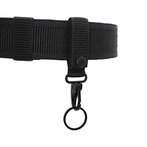 Dotacty Heavy Duty Belt Keeper Clip Key Holder with MOLLE Strap 2-Pack Black