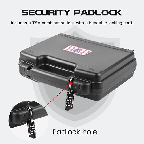9mm Hard Gun Case with TSA Lock - Portable Handgun Storage