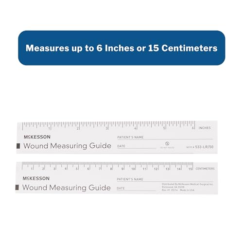 Wound Measuring Guide Ruler - Disposable Paper, 6-inch, 50 Count