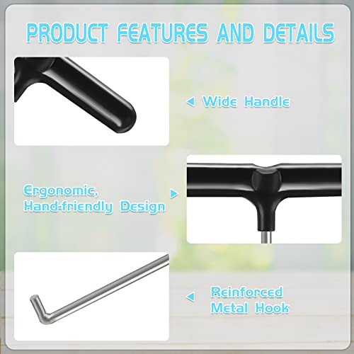 Hockey Skate Tightener Tool with Stainless Steel Hook - Silver, 1 PCS