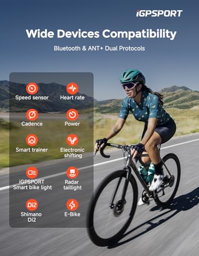 Wireless Bike Computer GPS with Touch Screen & Offline Map - BSC300T