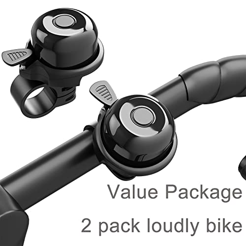 2 Pack Classic Bike Bell,Loud Crisp Clear Sound for Adult Kids